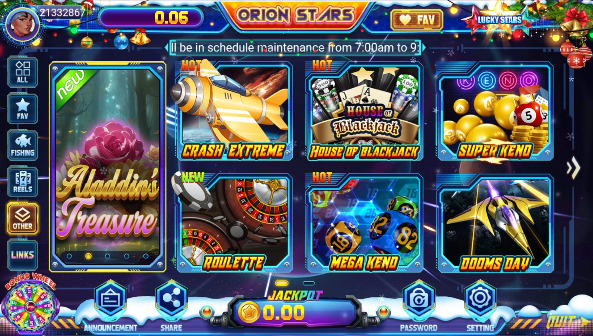 Arcade action games on Orionstar